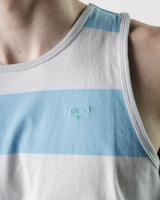 BLUE MEN'S SLEEVELESS T-SHIRT 1D25SS4081SL0104