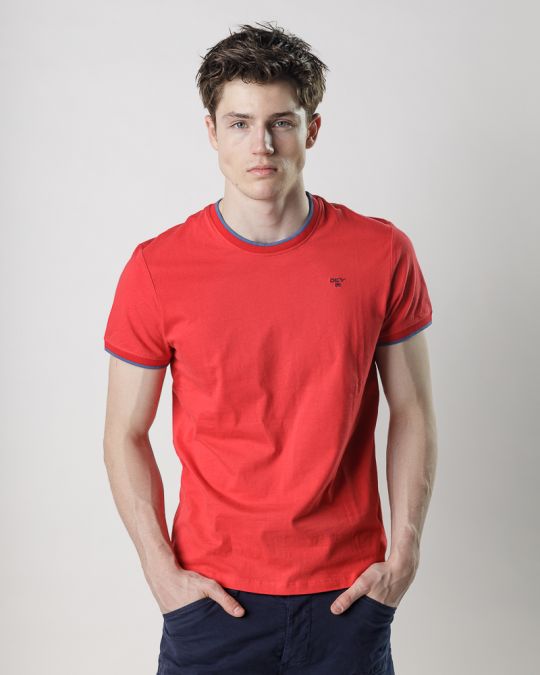 RED MEN'S T-SHIRT 1D25SS4006SS0104