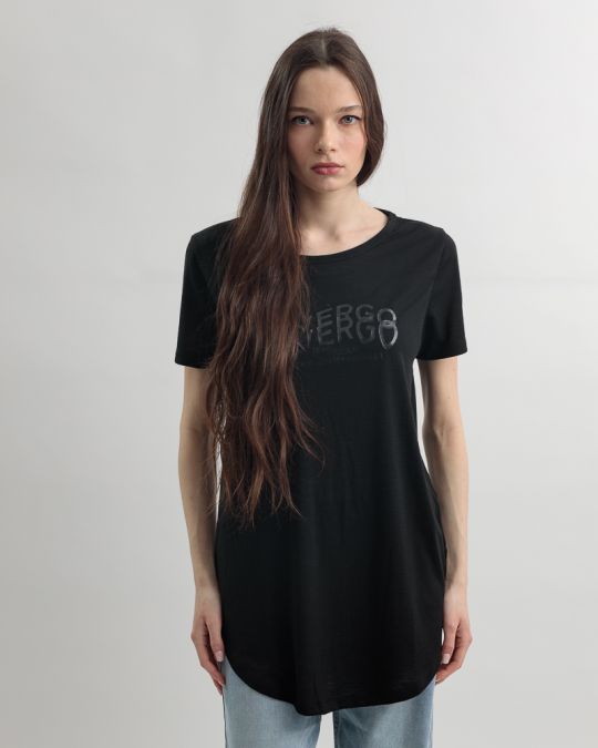 BLACK WOMEN'S T-SHIRT 2D25SS4565SS3805
