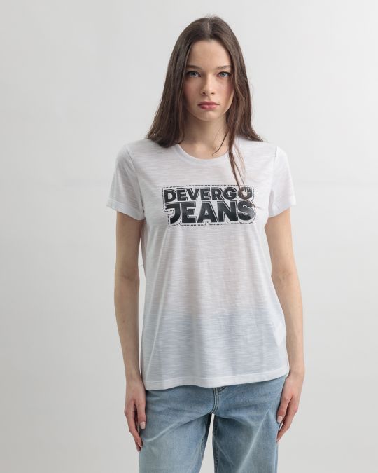 WHITE WOMEN'S T-SHIRT 2D25SS4544SS3805