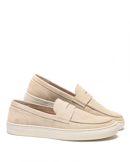 BEIGE MEN'S SLIP-ON SHOES - JUSTIN DE25SS6018SU NC