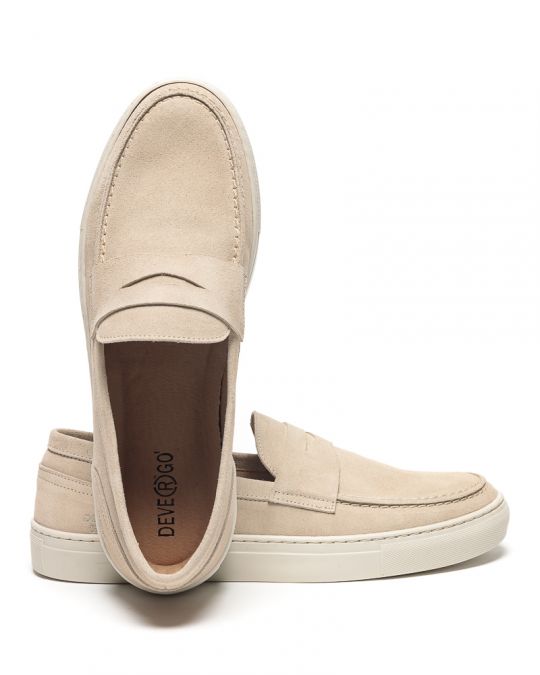 BEIGE MEN'S SLIP-ON SHOES - JUSTIN DE25SS6018SU NC