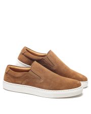 BROWN MEN'S SLIP-ON SHOES - RALF