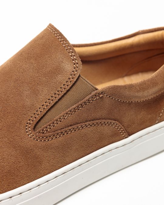 BROWN MEN'S SLIP-ON SHOES - RALF DE25SS6020SU NC