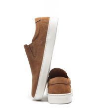 BROWN MEN'S SLIP-ON SHOES - RALF