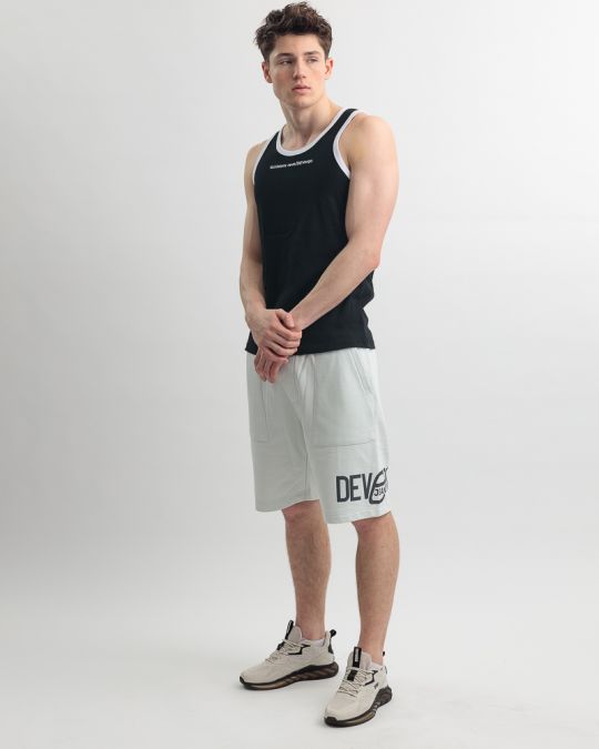 BLACK MEN'S SINGLET 1D25SS4013SL3305