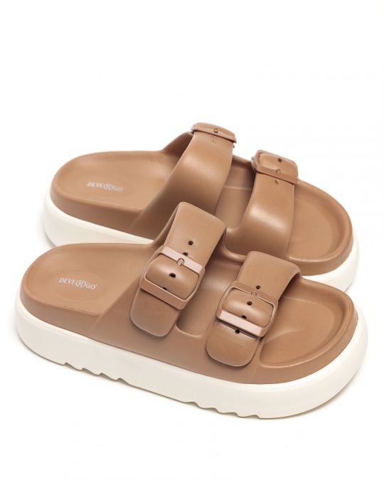 BROWN WOMEN'S SLIDES - SYDNEY DE25SS2582EV PN