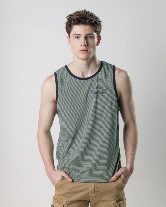 GREEN MEN'S SINGLET 1D25SS4014SL0106