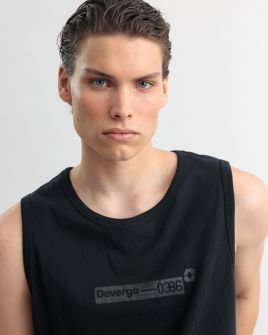 BLACK MEN'S SINGLET 1D25SS4012SL0106