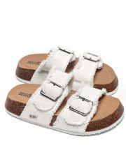 WHITE WOMEN'S SLIDES - PAULINA