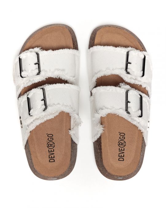 WHITE WOMEN'S SLIDES - PAULINA DE25SS2501CA BJ