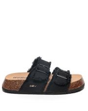 BLACK WOMEN'S SLIDES - PAULINA