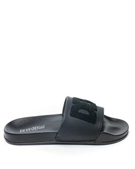 BLACK WOMEN'S SLIDES - CARAVELLA FROTTY DE25SS2508PU RE