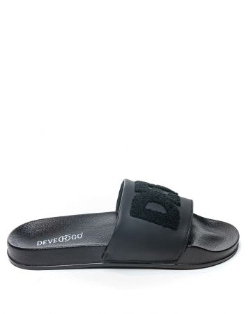 BLACK WOMEN'S SLIDES - CARAVELLA FROTTY DE25SS2508PU RE