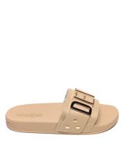 BEIGE WOMEN'S SLIDES - CARAVELLA LETTERS