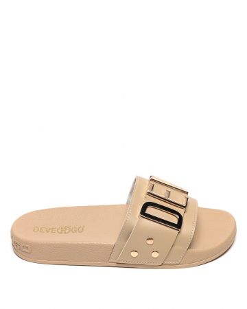 BEIGE WOMEN'S SLIDES - CARAVELLA LETTERS DE25SS2526LT SY