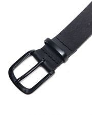 BLACK MEN'S LEATHER BELT