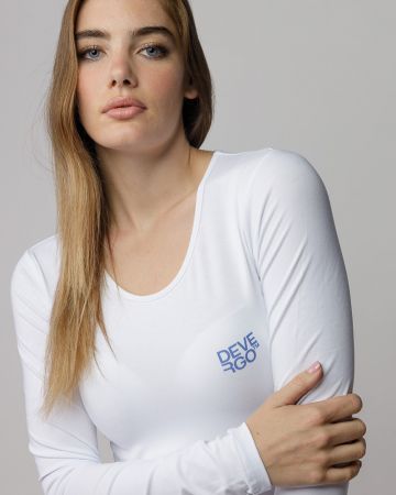 WHITE WOMEN'S LONG SLEEVE T-SHIRT 2D25FW4532LS0205