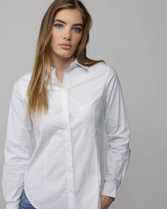 WHITE WOMEN'S SHIRT 2D25FW5504LS1305