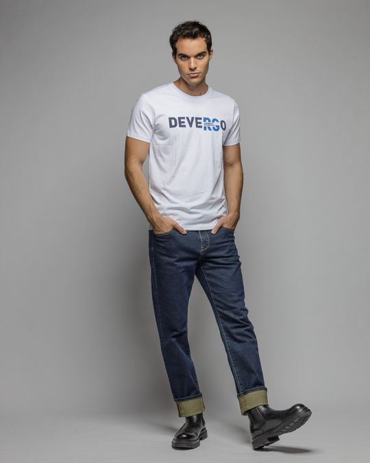 WHITE MEN'S SHORT SLEEVE T-SHIRT 1D25FW4043SS0105