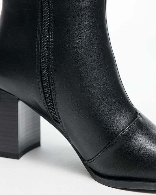 BLACK WOMEN'S HIGH HEELED BOOTS - LUCIA DE25FW6554PU SH