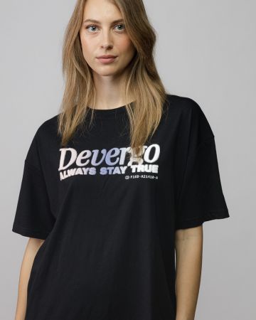 BLACK WOMEN'S SHORT SLEEVE T-SHIRT 2D25FW4507SS0105