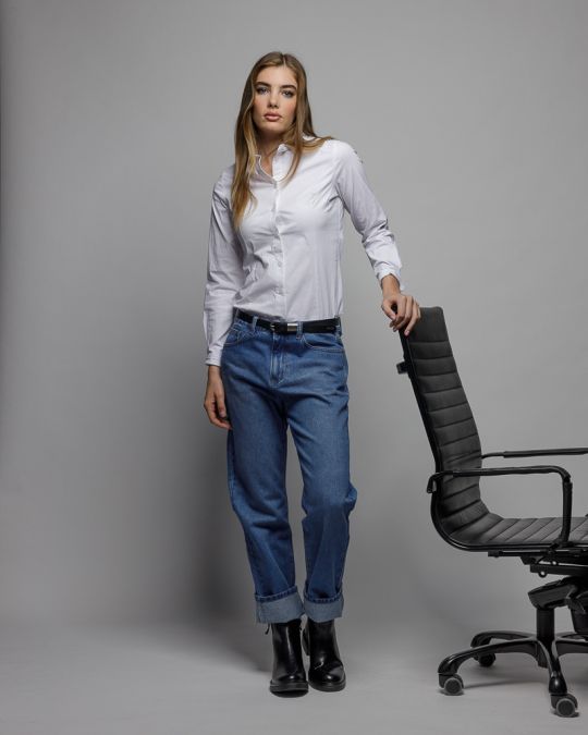 WHITE WOMEN'S SHIRT 2D25FW5504LS1305