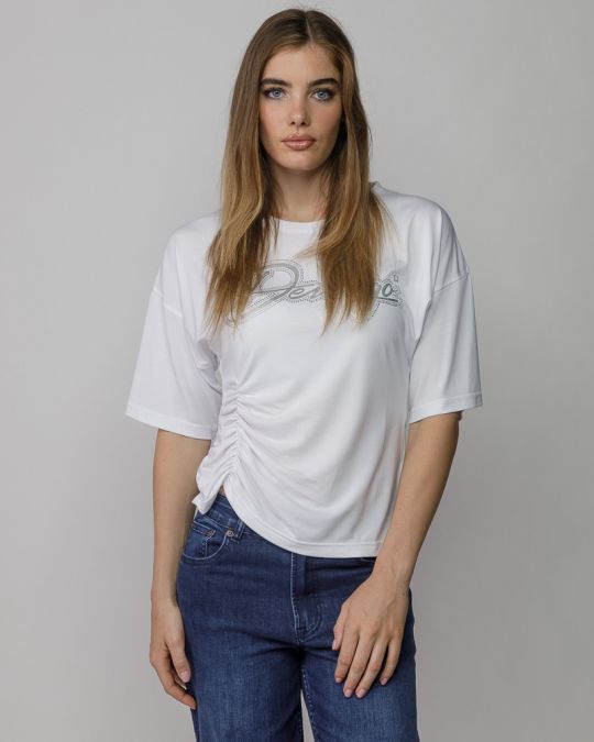 WHITE WOMEN'S SHORT SLEEVE T-SHIRT 2D25FW4510SS0105
