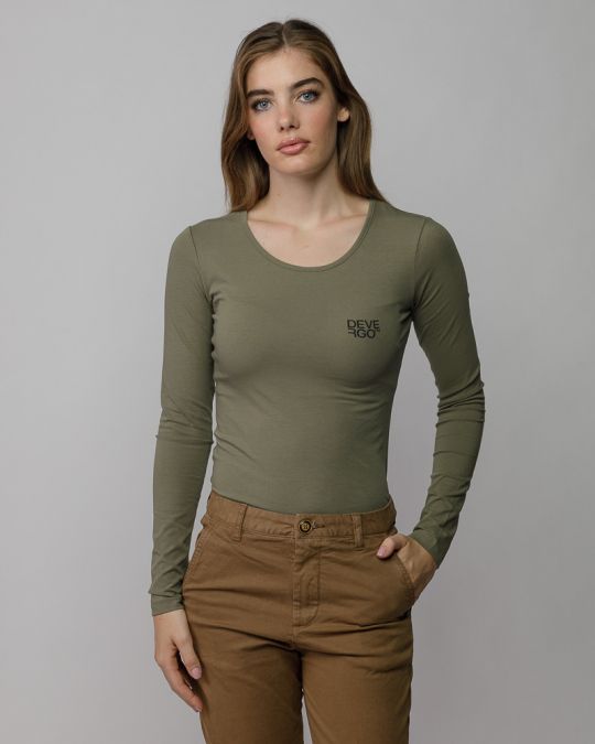 KHAKI WOMEN'S LONG SLEEVE T-SHIRT 2D25FW4532LS0205