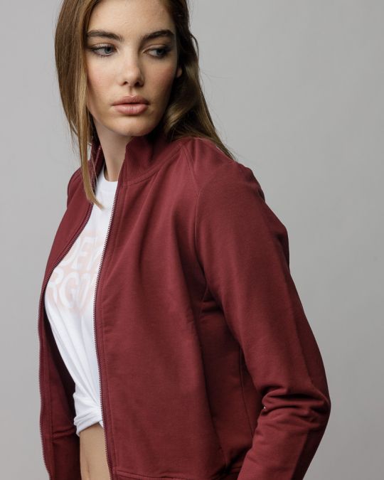 BORDEAUX WOMEN'S ZIP SWEATER 2D25FW4586KA0705