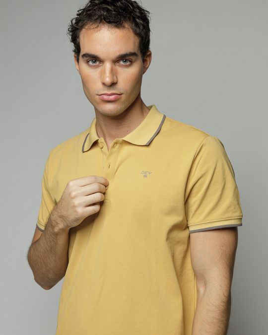 BROWN MEN'S SHORT SLEEVE POLO SHIRT 1D25FW4053SS2405