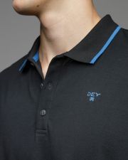 BLACK MEN'S SHORT SLEEVE POLO SHIRT