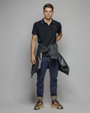 BLACK MEN'S SHORT SLEEVE POLO SHIRT