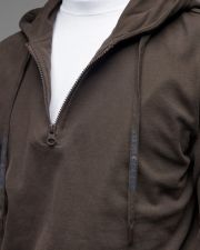 BROWN MEN'S HOODED SWEATER