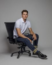 WHITE MEN'S SHORT SLEEVE POLO SHIRT