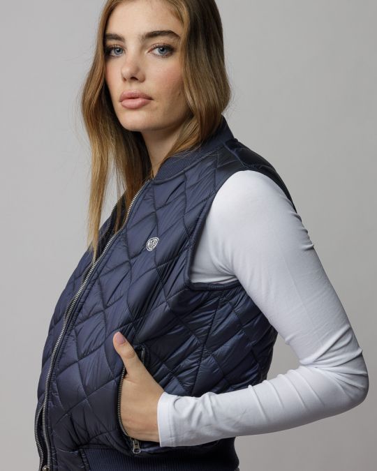 BLUE WOMEN'S QUILTED VEST 2D25FW7521SL1600