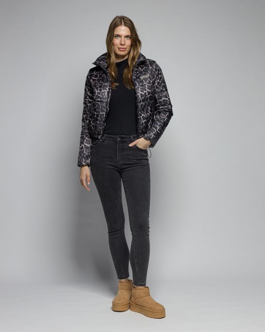 BLACK WOMEN'S LONG SLEEVE TURTLENECK T-SHIRT 2D25FW4546LS3305