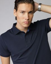 BLUE MEN'S SHORT SLEEVE POLO SHIRT