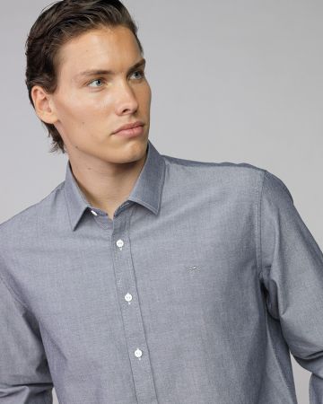 GREY MEN'S OXFORD SHIRT 1D25FW5010LS1301