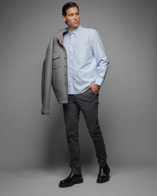 BLUE MEN'S OXFORD SHIRT 1D25FW5010LS1301