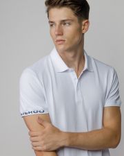 WHITE MEN'S SHORT SLEEVE POLO SHIRT