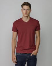 BORDEAUX MEN'S V-NECK SHORT SLEEVE T-SHIRT