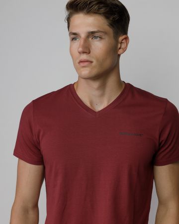 BORDEAUX MEN'S V-NECK SHORT SLEEVE T-SHIRT 1D25FW4041SS0205
