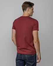 BORDEAUX MEN'S V-NECK SHORT SLEEVE T-SHIRT