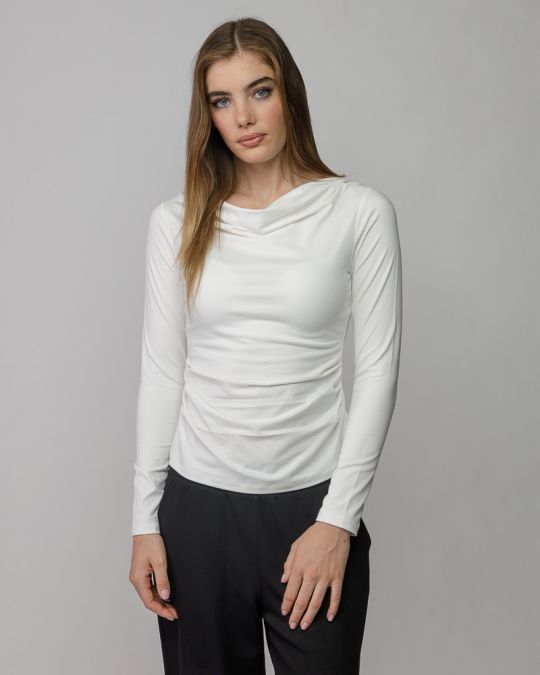 WHITE WOMEN'S LONG SLEEVE T-SHIRT 2D25FW4564LS0205