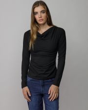 BLACK WOMEN'S LONG SLEEVE T-SHIRT