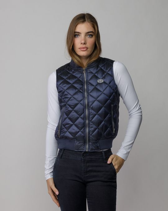 BLUE WOMEN'S QUILTED VEST 2D25FW7521SL1600
