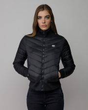 BLACK WOMEN'S SHORT QUILTED COAT
