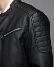BLACK MEN'S VEGAN LEATHER COAT