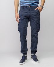 BLUE MEN'S SIDE POCKET PANTS